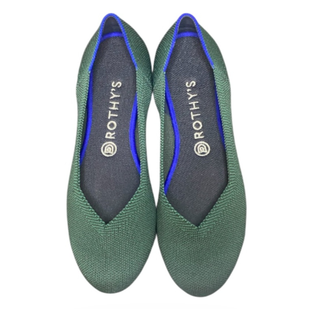 RETIRED Rothy’s The Flat Emerald Green - Picture 5 of 8